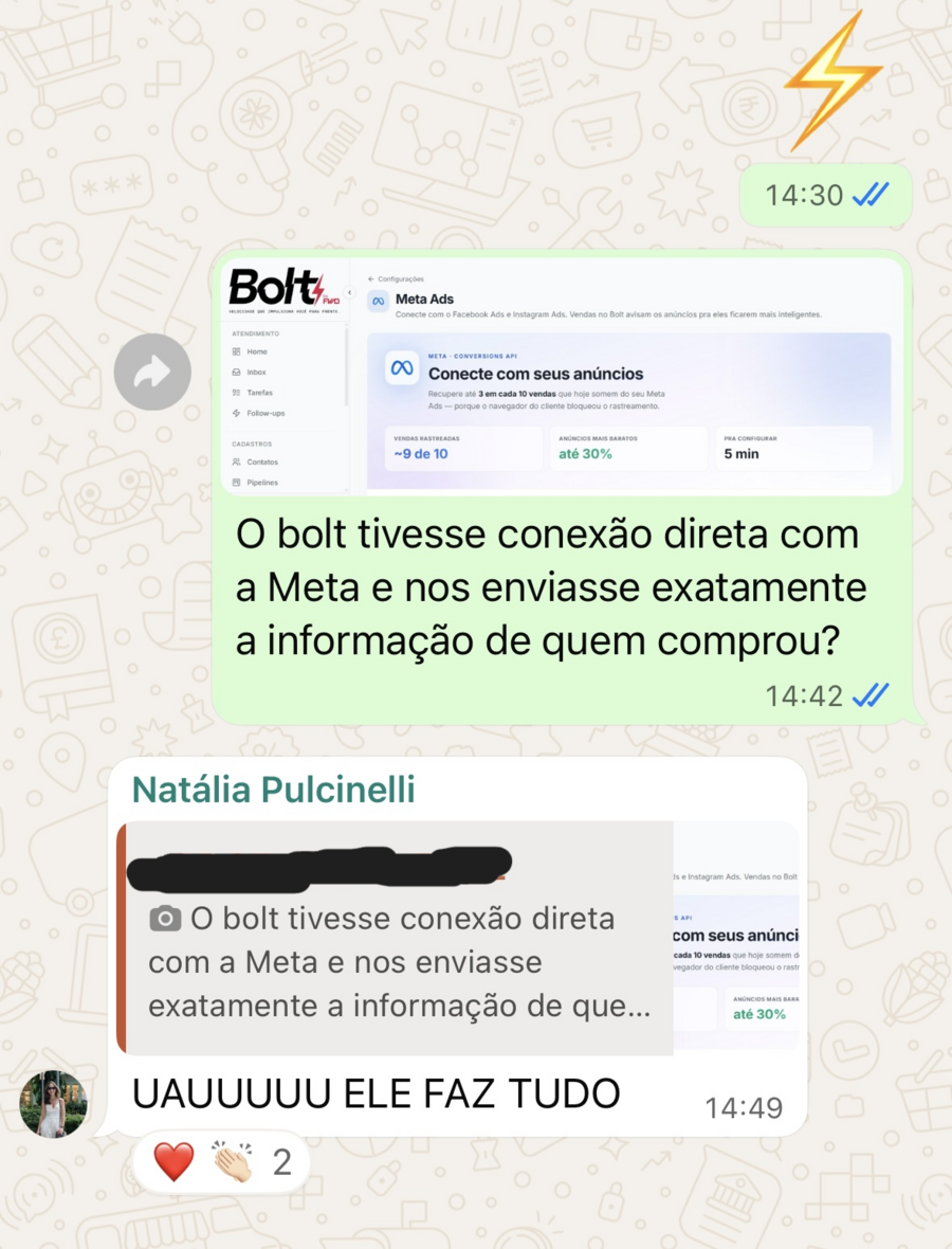 Depoimento Natália Pulcinelli no WhatsApp